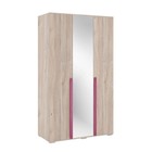 Шкаф трёхдверный «Лайк 05.02», 1200 × 550 × 2100 мм, цвет дуб мария / фуксия - фото 109909152
