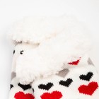 Носки женские с мехом внутри «Сердечки», цвет белый, размер 23-25 (36-40) - Фото 2