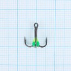 Крючок-тройник светофор Namazu, с каплей и камнем, 12 (INT), цвет YG, в упаковке 5 шт. - фото 22996053