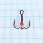Крючок-тройник светофор Namazu, с каплей и камнем, 8 (INT), цвет RW,  в упаковке 5 шт. - фото 21861418