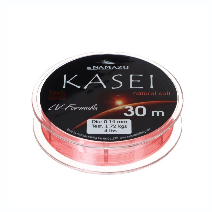 Леска Namazu Kasei, диаметр 0.14 мм, тест 1.72 кг, 30 м, красная - Фото 1