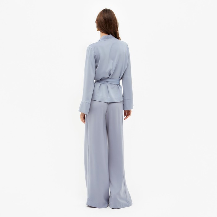 Комплект женский (жакет, брюки) MINAKU: Silk pleasure цвет серо-голубой, р-р 46 57813
