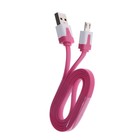 Кабель OXION DCC328, microUSB - USB, зарядка + передача данных, 1 м, плоский, розовый - фото 51457970 Кабель OXION DCC328, microUSB - USB, зарядка + передача данных, 1 м, плоский, розовый - фото 51457970