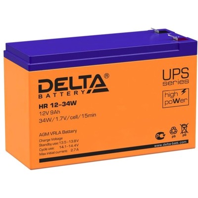 Батарея для ИБП Delta HR 12-34 W, 12 В, 9 Ач