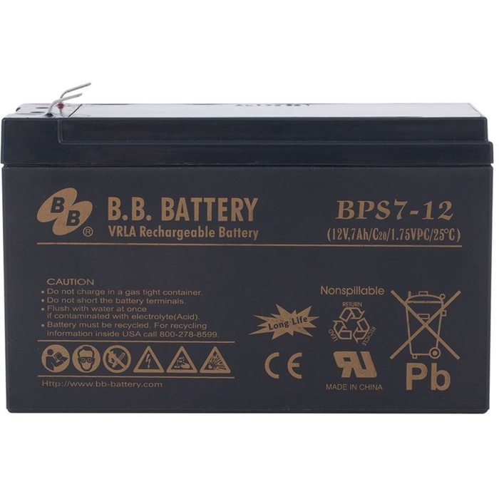 Батарея для ИБП BB BPS 7-12, 12 В, 7 Ач - Фото 1
