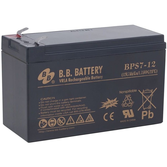 Батарея для ИБП BB BPS 7-12, 12 В, 7 Ач - фото 1882534740