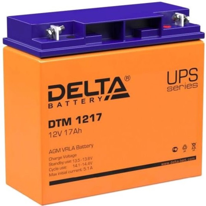Батарея для ИБП Delta DTM 1217, 12 В, 17 Ач - Фото 1