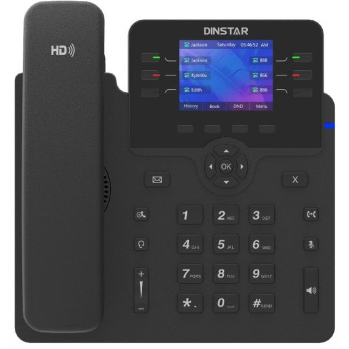 Телефон IP Dinstar C63GP, чёрный - Фото 1