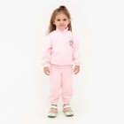 Костюм детский (толстовка, брюки) MINAKU цвет розовый, рост 98 - фото 110449383
