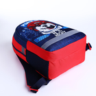 Рюкзак детский на молнии, светоотражающая полоса, цвет синий/красный - фото 6728211