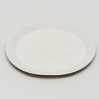 Бумажная тарелка, крафт-белая 23 х 23 см (комплект 100 шт) - фото 31875319