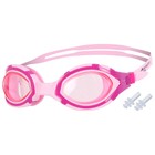 Очки для плавания ONLYTOP, беруши, UV защита, цвет розовый - фото 24543535