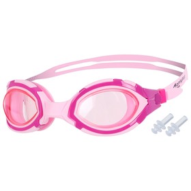 Очки для плавания ONLYTOP, беруши, UV защита, цвет розовый