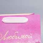 Пакет подарочный ламинированный вертикальный, упаковка, «Любимой маме», MS 18 х 23 х 10 см - Фото 4