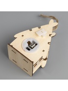 Ёлочная игрушка «Домик со снеговиком», 7.7×11×6 см, 1 LED, от батареек, свечение тёплое белое - Фото 6