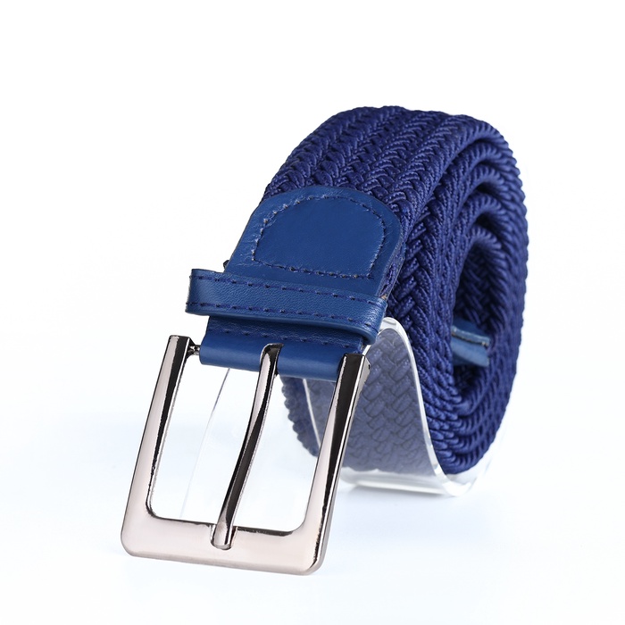 Ремень мужской, ширина 4 см, пряжка металл, цвет синий - Фото 1