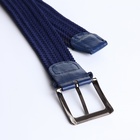 Ремень мужской, ширина 4 см, пряжка металл, цвет синий - Фото 6