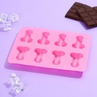 Форма для льда и шоколада «Всё отсосительно», силикон, 18.5 х 14.2 х 1.6 см, цвет розовый 18+ - Фото 2