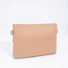 Сумка-клатч женская на молнии, с ремешком-ручкой, бежевая - фото 51863666