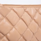 Сумка-клатч женская на молнии, с ремешком-ручкой, бежевая - фото 51863669