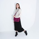 Сумка кросс-боди на молнии, цвет бордовый - Фото 5