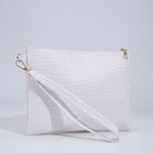 Сумка-клатч на молнии, цвет белый - фото 25431377