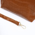 Сумка кросс-боди на молнии, цвет коричневый - фото 21863016