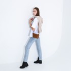 Сумка кросс-боди на молнии, цвет коричневый - фото 21863019