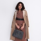 Сумка-тоут на молнии, цвет серый - фото 21863143