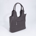 Сумка женская на молнии, цвет серо-коричневый - фото 21863185