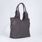 Сумка женская на молнии, цвет серо-коричневый - фото 21863186