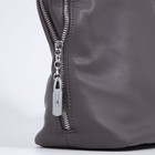 Сумка женская на молнии, цвет серо-коричневый - фото 21863187