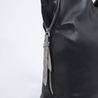 Сумка-мешок на молнии, цвет чёрный - фото 21863209