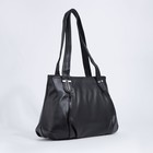 Сумка-тоут на молнии, цвет чёрный - фото 21863305