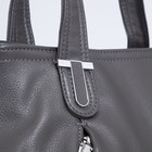 Сумка-тоут на молнии, цвет бежево-серый - фото 21863324