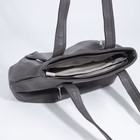 Сумка-тоут на молнии, цвет бежево-серый - фото 21863325