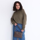 Сумка кросс-боди на молнии, цвет серо-коричневый - фото 21863358