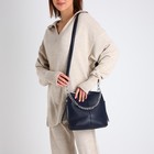 Сумка-мешок на молнии, цвет синий - фото 24440837