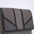 Сумка-мессенджер на клапане, цвет хаки/серый - фото 805087716