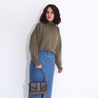 Сумка-мессенджер на клапане, цвет хаки/серый - фото 805087720