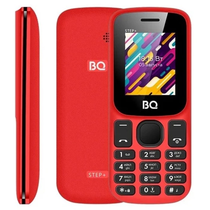 Сотовый телефон BQ M-1848 Step+, 1.77", 2 sim, microSD, 600 мАч, черно-красный - Фото 1