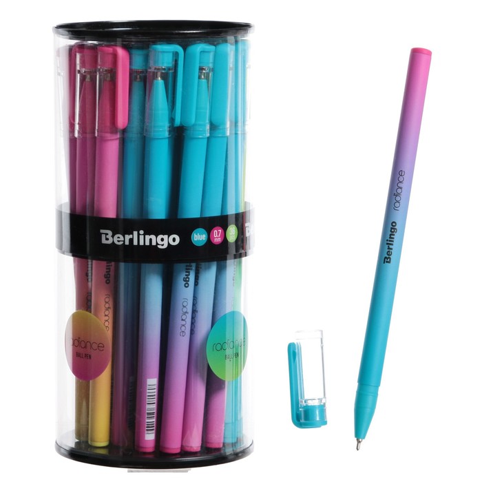 Ручка шариковая Berlingo Radiance, 0,7мм, синяя, корпус микс