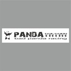 Полоса на лобовое стекло "Bad Panda racing ", белая, 1220 х 270 мм - фото 291494698