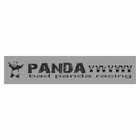 Полоса на лобовое стекло "Bad Panda racing ", серебро, 1220 х 270 мм - фото 291494699
