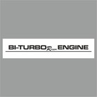 Полоса на лобовое стекло "BI-TURBO ENGINE", белая, 1220 х 270 мм - фото 291494701