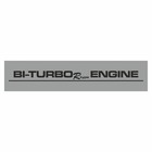 Полоса на лобовое стекло "BI-TURBO ENGINE", серебро, 1220 х 270 мм - фото 291494702