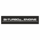Полоса на лобовое стекло "BI-TURBO ENGINE", черная, 1220 х 270 мм - фото 291494703
