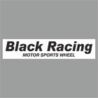Полоса на лобовое стекло "BLACK RACING", белая, 1220 х 270 мм - фото 291494704