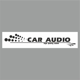 Полоса на лобовое стекло "CAR AUDIO", белая, 1220 х 270 мм