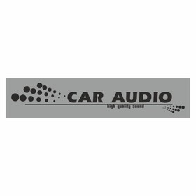 Полоса на лобовое стекло "CAR AUDIO", серебро, 1220 х 270 мм